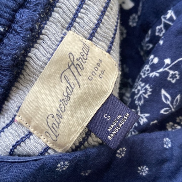 Universal Thread bandana print strapless midi dress blue white vacation small - Picture 7 of 16